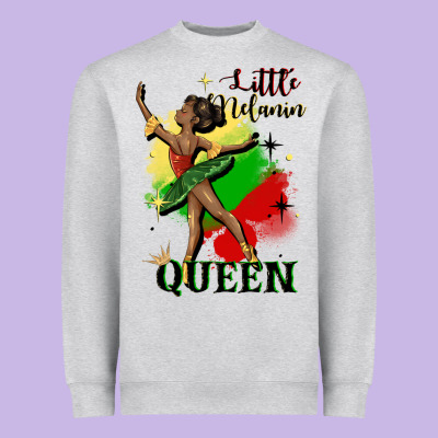 Little Melanin Queen Heavyweight Sweatshirt Designed By Cowgirlartshop