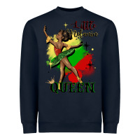 Navy little melanin queen Heavyweight Sweatshirt - CowGirlArtShop