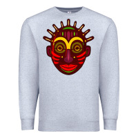 Heather Grey african masks 2 Premium Sweatshirt - BundleAndBundleShop