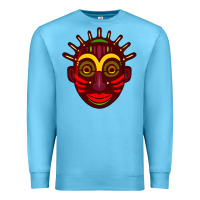 Ocean Blue african masks 2 Premium Sweatshirt - BundleAndBundleShop