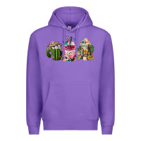 Purple Mexican Day Of The Dead Coffee Cups Premium Hoodie - FaDigitalArtStudio