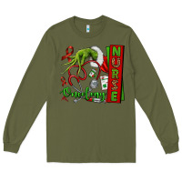 Army Green Christmas Character Nurse Long Sleeve Tee - NancyCooperArtShop