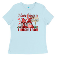 Baby Blue i love being a lunch lady Ladies Tee - MaliasSmallBusiness