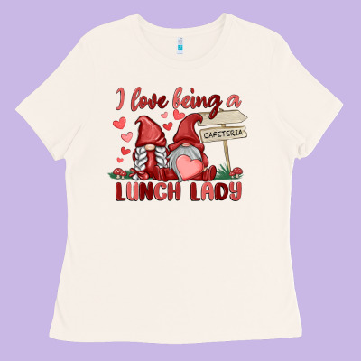 I Love Being A Lunch Lady Ladies Tee Designed By Maliassmallbusiness