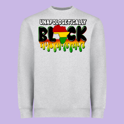 Unapologetically Black Heavyweight Sweatshirt Designed By Cowgirlartshop
