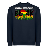 Navy unapologetically black Heavyweight Sweatshirt - CowGirlArtShop