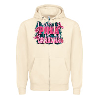 Sandshell i wear pink for my grandma Zipper Hoodie - FaDigitalArtStudio