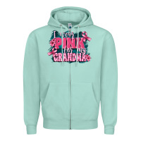 Seafoam i wear pink for my grandma Zipper Hoodie - FaDigitalArtStudio