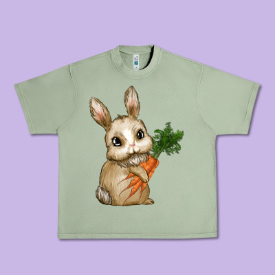 Eastrt Bunny Carrot Urban Heavy Tee Designed By Ranaportraitstore