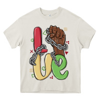 Cream love juneteenth Heavy Core Tee - MaliasSmallBusiness