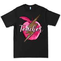Black teacher lightning bolt valentine s day Premium Tee - MaliasSmallBusiness