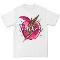 White teacher lightning bolt valentine s day Premium Tee - MaliasSmallBusiness