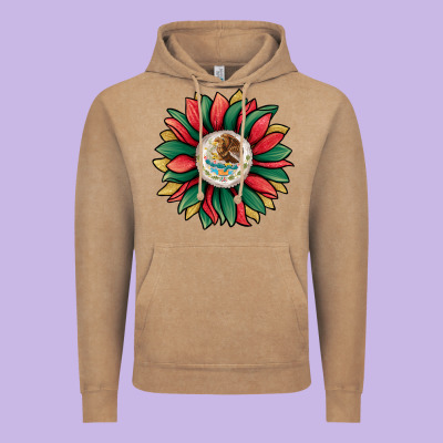 Mexican Sunflower Vintage Hoodie Designed By Jasminsmagicworld