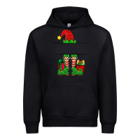 Black christmas elf custom name Urban Hoodie - Artiststas