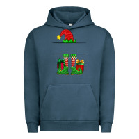 Pigment Midnight Navy christmas elf custom name Urban Hoodie - Artiststas