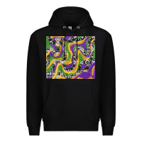 Black mardi gras cowhide Premium Hoodie - RanaPortraitStore