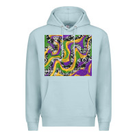 Blue Mist mardi gras cowhide Premium Hoodie - RanaPortraitStore