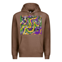 Chestnut mardi gras cowhide Premium Hoodie - RanaPortraitStore
