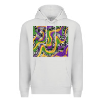 Dove Grey mardi gras cowhide Premium Hoodie - RanaPortraitStore