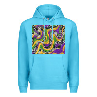 Ocean Blue mardi gras cowhide Premium Hoodie - RanaPortraitStore