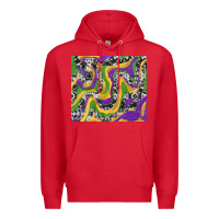 Red mardi gras cowhide Premium Hoodie - RanaPortraitStore