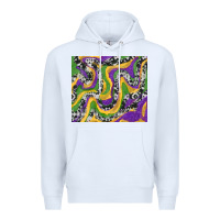 White mardi gras cowhide Premium Hoodie - RanaPortraitStore