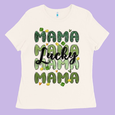 Lucky Mama Ladies Tee Designed By Maliassmallbusiness