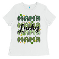 White lucky mama Ladies Tee - MaliasSmallBusiness