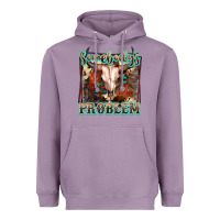 Lavender Somebody's Problem Bull Skull Heavyweight Hoodie - FaDigitalArtStudio