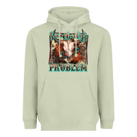 Matcha Somebody's Problem Bull Skull Heavyweight Hoodie - FaDigitalArtStudio