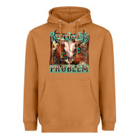 Meerkat Somebody's Problem Bull Skull Heavyweight Hoodie - FaDigitalArtStudio