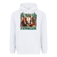 White Somebody's Problem Bull Skull Heavyweight Hoodie - FaDigitalArtStudio