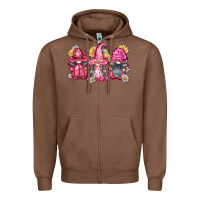 Chestnut breast cancer gnomes Zipper Hoodie - FaDigitalArtStudio