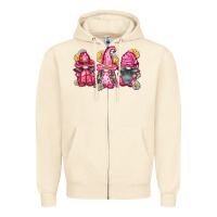 Sandshell breast cancer gnomes Zipper Hoodie - FaDigitalArtStudio