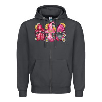 Smoke breast cancer gnomes Zipper Hoodie - FaDigitalArtStudio
