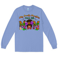 Colony Blue My Favorite Monsters Call Me Mom Long Sleeve Tee - texasbilliewilder