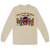 Mushroom My Favorite Monsters Call Me Mom Long Sleeve Tee - texasbilliewilder