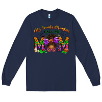 Navy My Favorite Monsters Call Me Mom Long Sleeve Tee - texasbilliewilder