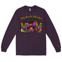 Plum My Favorite Monsters Call Me Mom Long Sleeve Tee - texasbilliewilder