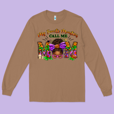 My Favorite Monsters Call Me Mom Long Sleeve Tee Designed By Texasbilliewilder