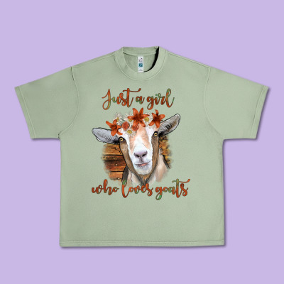 Just A Girl Who Loves Goat Urban Heavy Tee Designed By Bettercallsaul