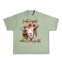 Oil Green Just a Girl Who Loves Goat Urban Heavy Tee - Bettercallsaul