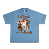Pebble Blue Just a Girl Who Loves Goat Urban Heavy Tee - Bettercallsaul