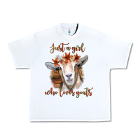 White Just a Girl Who Loves Goat Urban Heavy Tee - Bettercallsaul