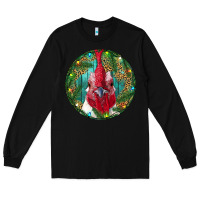 Black Roaster Head Christmas Long Sleeve Tee - RanaPortraitStore