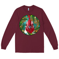 Burgundy Roaster Head Christmas Long Sleeve Tee - RanaPortraitStore