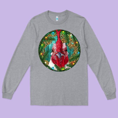 Roaster Head Christmas Long Sleeve Tee Designed By Ranaportraitstore