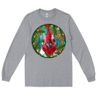 Heather Grey Roaster Head Christmas Long Sleeve Tee - RanaPortraitStore