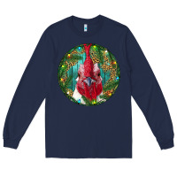 Navy Roaster Head Christmas Long Sleeve Tee - RanaPortraitStore