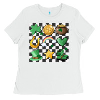 White checker board lucky charms Ladies Tee - MaliasSmallBusiness